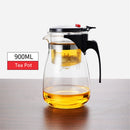 Tea Pots Heat Resistant Glass Tea Pot Tea Infuser Chinese Kung Fu Tea Set Kettle Coffee Glass Maker Convenient Office Tea Sets
