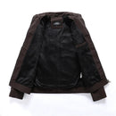 Faux Leather Jacket Men Winter Fleece Warm Motorcycle Windbreaker PU Leather Jackets Male Multi-pocket Embroidery Jackets