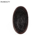 Men'S Oval Beard Brush Cleaning Care Tools Bristle Hair Wave Curling Brush Solid Wood Smooth Hair Comb Beard Comb