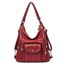 Women Washed PU Leather Travel Backpack Female Bagpack School Shoulder Hand Bags for Women 2020 Back Pack Mochilas Sac A Main