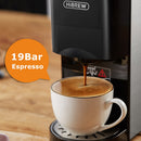 HiBREW咖啡机 4合1 多功能胶囊意式浓缩咖啡机 Dolce Gusto & Nespresso & ESE Pod & 咖啡粉 兼容 不锈钢外观 H3