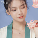 Thaya S925 Silver Necklace Lion Design Red Artificial Crystal Sterling Silver Pendant Necklace For Women Luxury Fine Jewelry