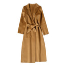 European and American water wave cashmere coat women's 2019 new medium and long winter wool coat double-sided women's cloth coat