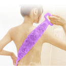 Silicone Gel Scrub Bath Brush Strip Massage Back Rubs Bathing Tape Long Back Rubbing Sided Silicone Scrub Body Skin Bathroom