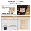 Robotime 123pcs Creative DIY 3D Treasure Box Wooden Puzzle Game Assembly Toy Gift for Children Teens Adult LK502