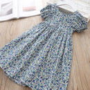 Humor Bear  Summer New  Sleeveless Cute Girl Dress Toddler Kid Princess Party Dress Print Back Bow Baby Kids Clothes