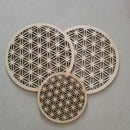 The Sacred Geometry | Flower of Life Engraved Wooden Coaster Set