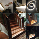 3M 2M 1M LED Smart Stair Light Under Bed Light PIR Sensor Detector Control Intelligent Wall Lamp Cupboard Wardrobe Kitchen Light