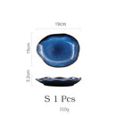 KINGLANG 1/2/4 Pcs  Nordic Ceramic Food Dish Plate Household Pottery Irregular Dish Salad Platter Dish Dinnerware