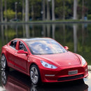 1:32 特斯拉MODEL X MODEL 3 MODEL S 合金汽车模型压铸玩具车 声光儿童玩具 男孩礼物