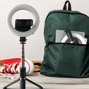 COOL DIER 4in 1 Wireless Bluetooth Selfie Stick With 6inch LED Ring Photography Light Foldable Tripod Monopod for iPhone Android