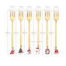 Wholesale Christmas Coffee Spoon &amp; Fork Sets Coffee Stirring Spoon Creative Dessert Tea Spoon Shovel Christmas Gift Box