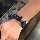 Outdoor Camping Stainless Steel Bracelet Men Paracord Parachute Rope Wristband Survival Bracelet Homme Handmade Braided Jewelry