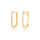 CANNER 100% 925 Sterling Silver Luxury CZ Crystal Circle Round Hoop Earrings for Women Piercing Earrings Silver 925 Jewelry