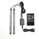Niscarda LED Car Foot Light Ambient Lamp With Remote Control Multiple Modes Automotive Interior Decorative Lights