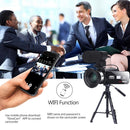 Digital Video Camera with Microphone Professional 4K Camcorder for Live Stream WiFi Vloger Youtube Night Vision 48MP Photography