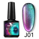 Nail Art Design Manicure Venalisa 7.5Ml Soak Off Enamel 9D Cat Eyes Magnetic Gel Polish UV Gel Nail Polish Lacquer Varnish