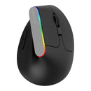 Delux M618C 无线静音人体工学立式6键游戏鼠标 USB接收器 RGB 1600 DPI 光学鼠标 适用于PC笔记本电脑