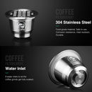 ICafilas  Reusable Coffee Filter for Nespresso  Machine With Tamper Stainless Steel Capsule for Nospresso
