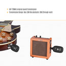 UHF Guitar Wireless System Transmitter Receiver Built-in Rechargeable Lithium Battery Max. 50M Transmission Range for Guitar