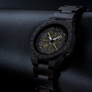 Handmade BOBO BIRD Wooden Watches Man Women Runic Circle Watch with Golden Helm of Awe Vegvisir Quartz Wristwatch Male