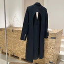 TWOTWINSTYLE Backless Minimalist Blazer For Women Notched Long Sleeve Casual Solid Long Blazers Female Fashion New Clothing 2021