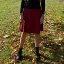 2022 Women Knitted Pleated Skirts Fashion High Waist Knit Dress Solid Color Female Classic Skirt