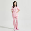 Hospital Operating Room Black Blue Nurse Scrubs Set Beauty Salon Work Uniform Medical Surgical Tops Pants Pet Doctor Workwear