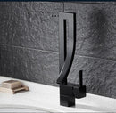 Basin Faucets Rose Gold Brass Faucet Square Bathroom Sink Faucet Single Handle Deck Mounted Toilet Hot And Cold Mixer Water Tap