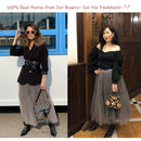 Maxi Long Tulle Skirts for Women Black Gothic Pleated Skirt Casual Party Fairycore Summer Winter Jupe Longue 2022 Falda Mujer