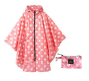 Freesmily Women's Fashion Raincoat Waterproof Rain Poncho Cloak with Hood for Hiking Climbing and Touring