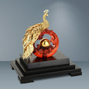 Asklove Gold Phoenix Ornament 3D peacock Statue 24K Gold Foil Decoration Miniature Figurines Desktop Crafts Home Decor Gifts