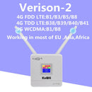 KuWfi 4G LTE CPE Wifi Router CAT4 150Mbps Wireless Router Unlocked 4G LTE SIM Wifi Router With External Antenna WAN/LAN RJ45