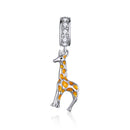 BISAER 925 Sterling Silver High Heels Shoes&Lipstick Charms Beads Wine Glass Pendant Fit Elegant Women DIY Bracelet Fine Jewelry