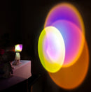 USB 360°sunset Projector Lamp Robot Led Projector Night Lights  Rainbow Sunset Red Selfie Light Bedroom Atmosphere Table Lamp