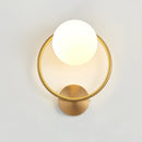 Post-modern Simple Interior Wall Lamp Glass Bedroom Light luxury Round Corridor Stair Nordic Led Wall Lights Fixture Black Gold