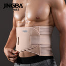 JINGBA SUPPORT 束身衣收腹带腰部训练器排汗男士背部支撑护腰健身带工厂批发直销