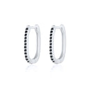 CANNER 100% 925 Sterling Silver Luxury CZ Crystal Circle Round Hoop Earrings for Women Piercing Earrings Silver 925 Jewelry