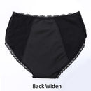 VIP Four Layers of Leak-proof Black Menstrual Underwear Women Lace Rose embroidery Breathable Physiological Period Panties