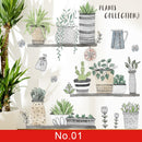 24 styles Plants Series Wall Stickers for Living room Bedroom Green Leaves Removable Wall Decals Vinyl DIY Eco-friendly Murals