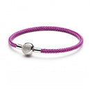 ATHENAIE Colorful Wire Charms Bracelet with 925 Sterling Silver CZ Love Heart Clasp for Women Fit Charm Beads DIY Gift
