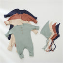 2022 Newborn Rompers Spring cotton Baby boy girl Clothes Summer baby Long Sleeve Hooded Jumpsuit Kids Outwear for 0-24M