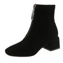 2021 Autumnn Early Winter Shoes Women Boots Fashion Ladies High Heels Boots Women Ankle Boots Square Heel 6cm A1877