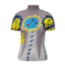 LANMREM niche printting short sleeve pleated t-shirt tee for famle 2023 summer new trend stretch Turtleneck tops women YJ782