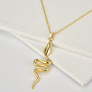 ANDYWEN 925 Sterling Silver Long Chain Gold Big Snake Pendant Luxury Necklace 2021 Fashion European Rock Punk Large Jewelry