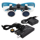 Dental Loupes Dental Magnifier Dental Lab Medical Loupes Magnification Binocular 2.5/3.5x420 Headlight Headlamp 5W Set Metal Box