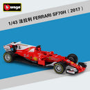 Bburago 1:43 2021 F1 梅赛德斯-AMG W12 44号 汉密尔顿 77号 博塔斯 F1模拟合金超级玩具车模型