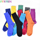 Men's Socks Cotton Breathable and Sweatproof Multicolor Four Seasons High Quality Black Dress Men's Crew Socks