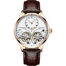 AILANG Genuine Brand Men's Double Tourbillon Luminous Direct-looking Mechanical Watch Automatic Watch Men's Watch   Hollow Movem
