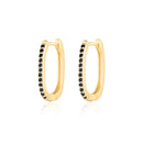 CANNER 100% 925 Sterling Silver Luxury CZ Crystal Circle Round Hoop Earrings for Women Piercing Earrings Silver 925 Jewelry
